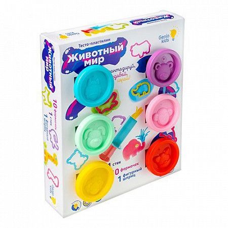 Набор для лепки Genio Kids-Art Тесто-пластилин Животный мир  TA2007