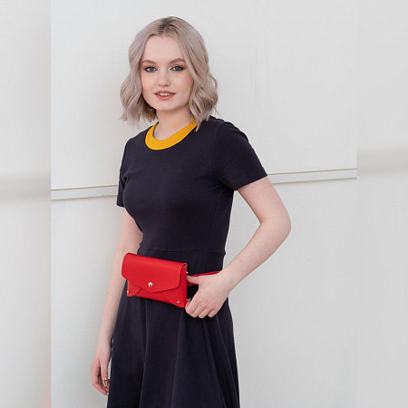 Поясная сумка женская Ors Oro OMS-0150 red