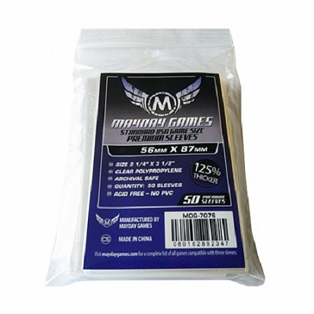 Протекторы для карт Mayday Games Премиум 56x87 мм