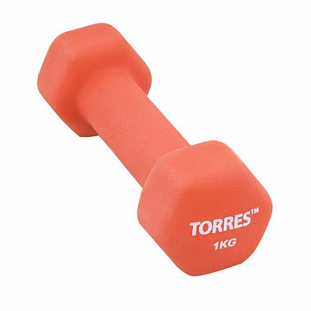 Гантель Torres PL55011 1 кг red