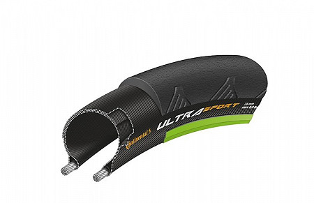 На картинке изображен Велопокрышка Continental Ultra Sport 2 Слик 700x25c 1501740000 Black/Green Велопокрышка Continental Ultra Sport 2 Слик 700x25c 1501740000 Black/Green