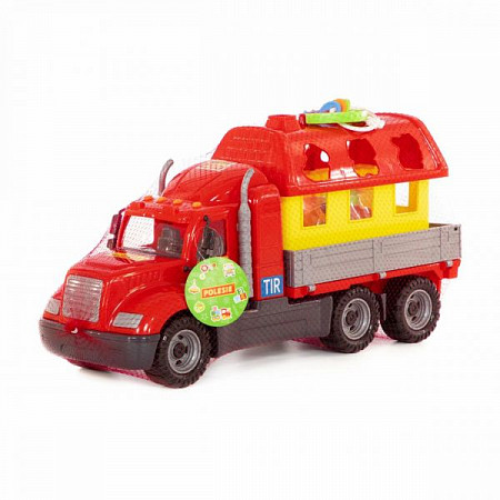 Набор Полесье Автомобиль бортовой с домиком для зверей 55521