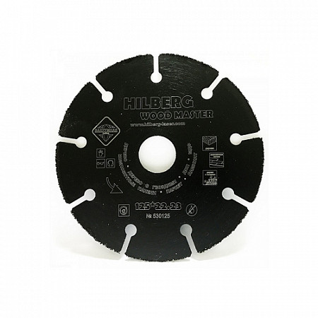 Алмазный круг Hilberg 125х1.0x22.2 мм для дерева Super Wood 530125