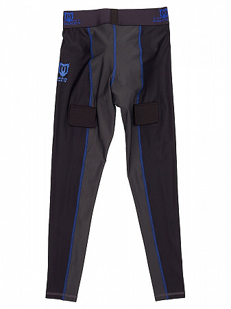 На картинке изображен Брюки хоккейные с раковиной Mad Guy Basic Compression JR black Брюки хоккейные с раковиной Mad Guy Basic Compression JR black