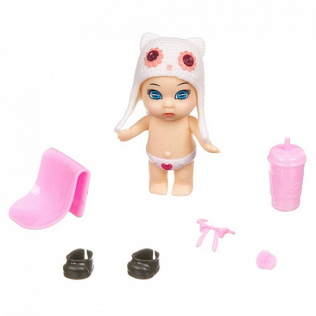 Кукла с аксессуарами Bondibon OLY Шапочке-ушанке с животным ВВ3854