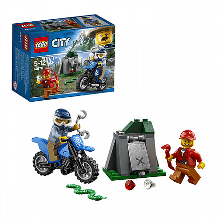 На картинке изображен Конструктор LEGO City Погоня на внедорожниках 60170 Конструктор LEGO City Погоня на внедорожниках 60170