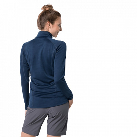 Рубашка с длинными рукавами женская Jack Wolfskin Arctic Xt Half Zip Women dark indigo