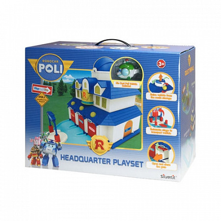 Игрушка Robocar Poli Штаб-квартира (металлическая фигурка Хэли в комплекте) 60х80 см 83156