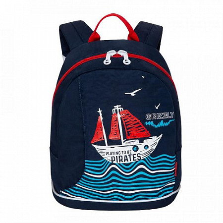 Рюкзак школьный GRIZZLY RK-078-3 /1 dark blue