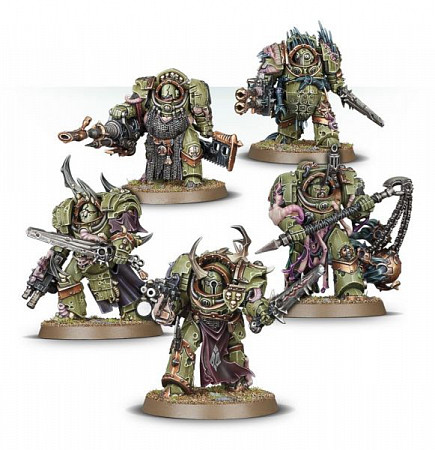 На картинке изображен Фигурки Games Workshop Warhammer: Death Guard Blightlord Terminators 43-51 Фигурки Games Workshop Warhammer: Death Guard Blightlord Terminators 43-51