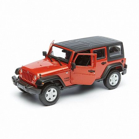 На картинке изображен Машинка Maisto 1:24 Jeep Wrangler (31268) met orange Машинка Maisto 1:24 Jeep Wrangler (31268) met orange