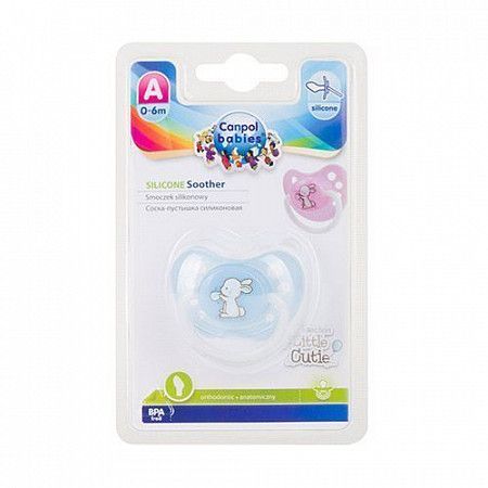 Пустышка Canpol babies Little Cutie Силиконовая Ортодонтическая 0-6 мес. (23/265)  blue