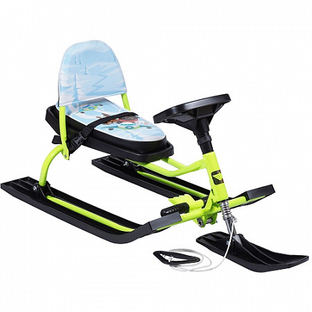 Снегокат Барс 124 Comfort Baby Friends Пилоты со складной спинкой yellow