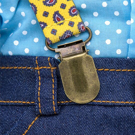 Мягкая игрушка Budibasa Басик в джинсах с подтяжками Ks22-093