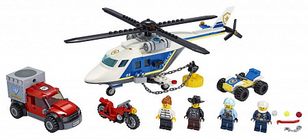 Конструктор LEGO City Погоня на полицейском вертолёте 60243