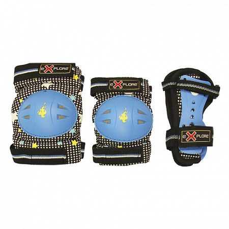 Комплект защиты для роликовых коньков Amigo Racer Blue