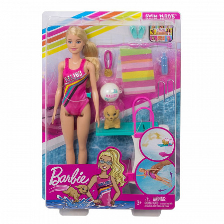 Кукла Barbie Чемпион по плаванию GHK23