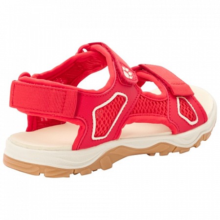 На картинке изображен Сандалии детские Jack Wolfskin Taraco Beach Sandal K red / champagne Сандалии детские Jack Wolfskin Taraco Beach Sandal K red / champagne