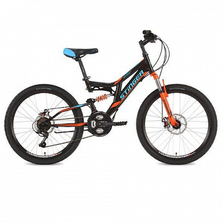 Велосипед Stinger Highlander D 24" (2018) Black