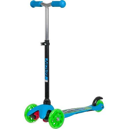 Самокат-кикборд Novatrack Disco-kids Print 120H.DISCOKIDS.SGBL20 black/green/blue