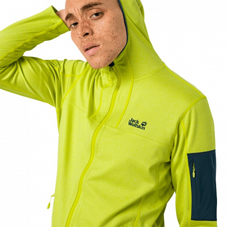 Спортивная куртка мужская Jack Wolfskin Milford Hooded Jacket M flashing green