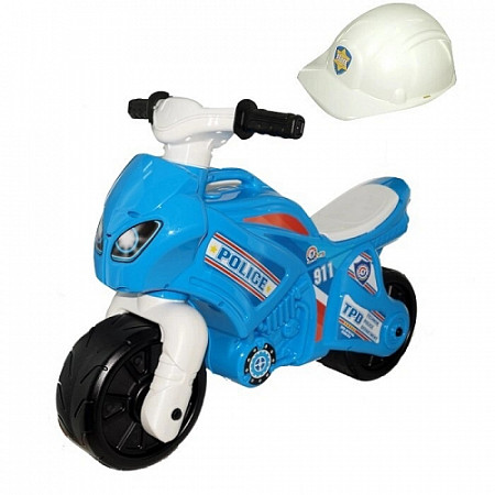 Беговел ТехноК Мотоцикл Полиция 911 со шлемом Т7150 light blue