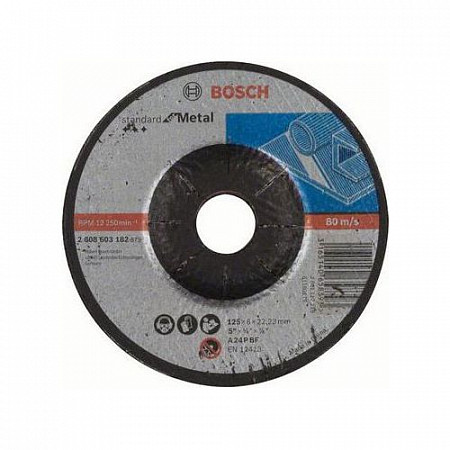 Круг обдирочный для металла Bosch 12,5x6x2,22 см 2608603182