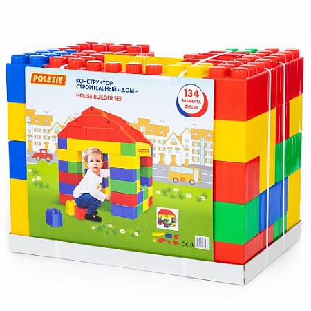 Конструктор строительный Полесье Дом 134 элемента 37473