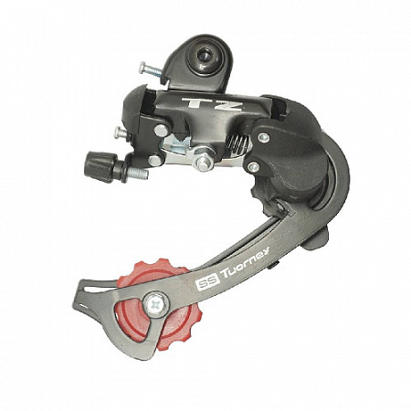 На картинке изображен Переключатель задний TBS HG-62A дискретный на 8 ск., длинная лапка (84мм), ёмкость 39T, крепление на петух ZTB19178 Переключатель задний TBS HG-62A дискретный на 8 ск., длинная лапка (84мм), ёмкость 39T, крепление на петух ZTB19178