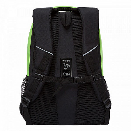 Рюкзак школьный GRIZZLY RU-130-4 /4 black/light green