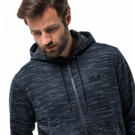 Джемпер мужский Jack Wolfskin Oceanside Hooded Jkt Men night blue