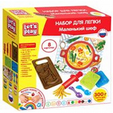 На картинке изображен Набор для лепки Let's Play Маленький шеф 36736 Набор для лепки Let's Play Маленький шеф 36736