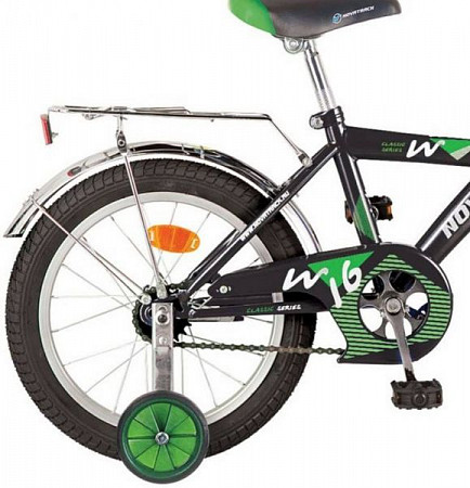 На картинке изображен Велосипед Novatrack Twist 12" (2017) Black/Green 121TWIST.BK7 Велосипед Novatrack Twist 12" (2017) Black/Green 121TWIST.BK7