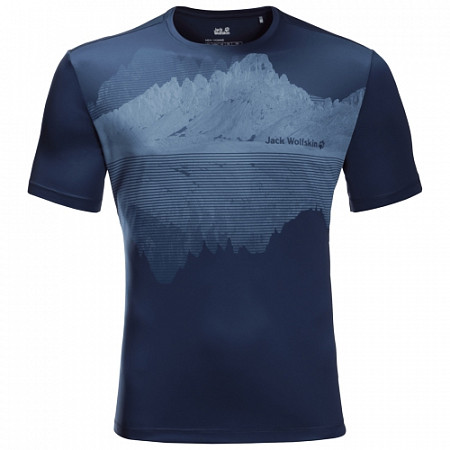 Футболка мужская Jack Wolfskin Peak Graphic T M dark indigo