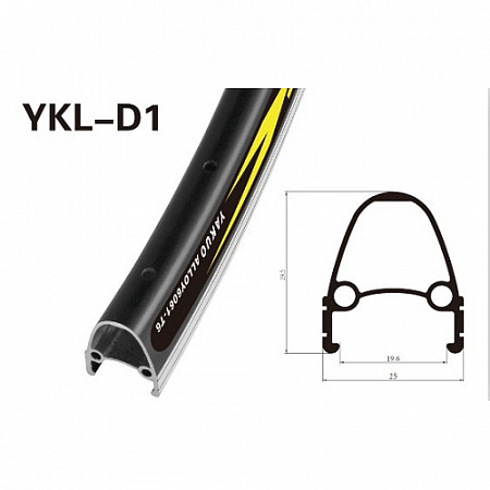 Обод двойной TBS YKL-D1 27,5x1.75-1.95 CNC 36H black ZTB20200