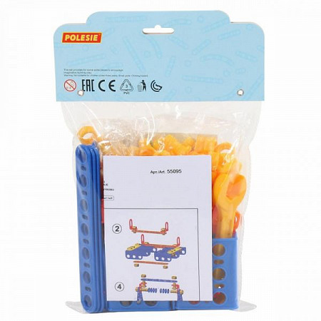 Конструктор Полесье Изобретатель Качели №1 109 элементов в пакете 55095