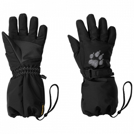 На картинке изображен Перчатки детские Jack Wolfskin Texapore Glove Kids black Перчатки детские Jack Wolfskin Texapore Glove Kids black