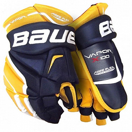 Перчатки хоккейные Bauer Vapor X100 Sr Navy/Gold