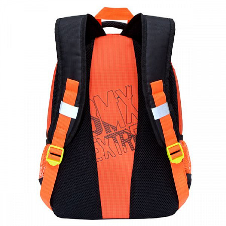 Школьный рюкзак GRIZZLY RB-964-3 black/orange