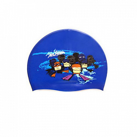 Шапочка для бассейна (плавания) детская Mad Wave Mad Team Junior blue