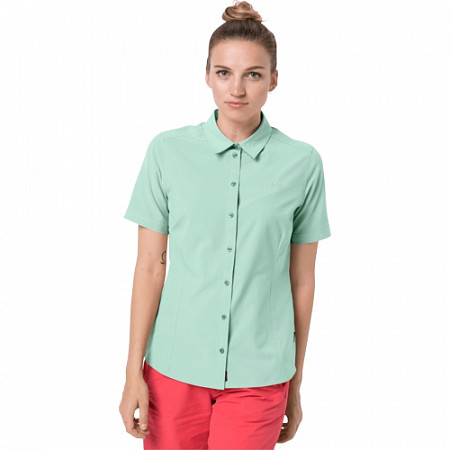 На картинке изображен Рубашка женская Jack Wolfskin Sonora Shirt W light jade Рубашка женская Jack Wolfskin Sonora Shirt W light jade