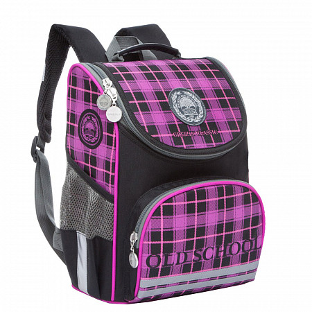 Рюкзак школьный GRIZZLY RA-873-5	 с мешком /1 black/purple