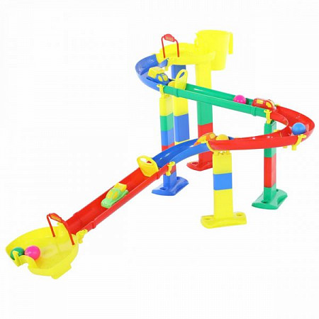 На картинке изображен Горка для шариков вертушки Полесье набор №3 52902 Горка для шариков вертушки Полесье набор №3 52902