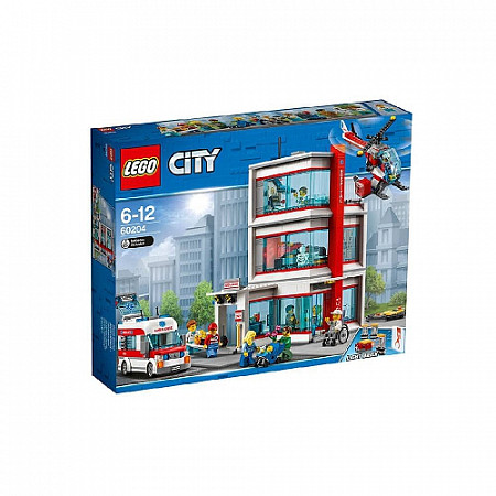 На картинке изображен Конструктор LEGO City Городская больница 60204 Конструктор LEGO City Городская больница 60204