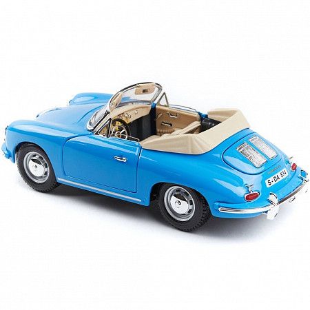 Машинка Bburago 1:18 Porsche 356B Cabriolet 1961 (18-12025) blue