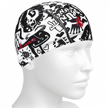 Шапочка для бассейна (плавания) детская Mad Wave Monsters white