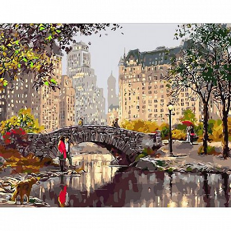 Картина по номерам Picasso Мост в городском парке PC4050217