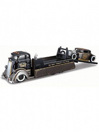 Эвакуатор игрушечный и машинка Maisto COE Flatbed & 1929 Ford Model A (15055)