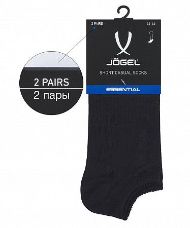 На картинке изображен Носки низкие Jogel ESSENTIAL Short Casual Socks JE4SO-0121 2 пары black Носки низкие Jogel ESSENTIAL Short Casual Socks JE4SO-0121 2 пары black
