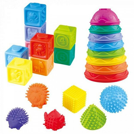 Развивающий набор PlayGo Мягких кубиков, формочек и животных (24096)